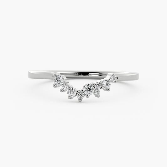 Aries Band - 14K White Gold - Natural Diamond