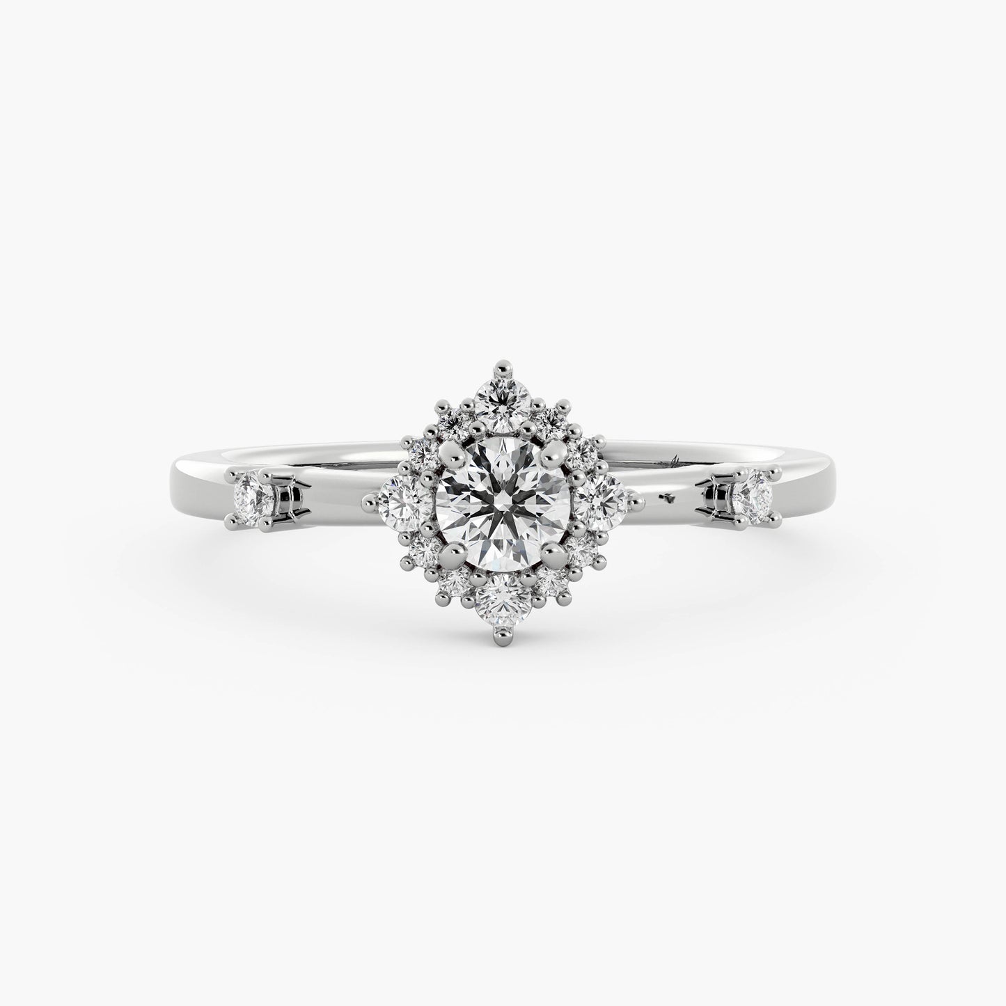 Winnie - 14K White Gold - Round - Lab Diamond