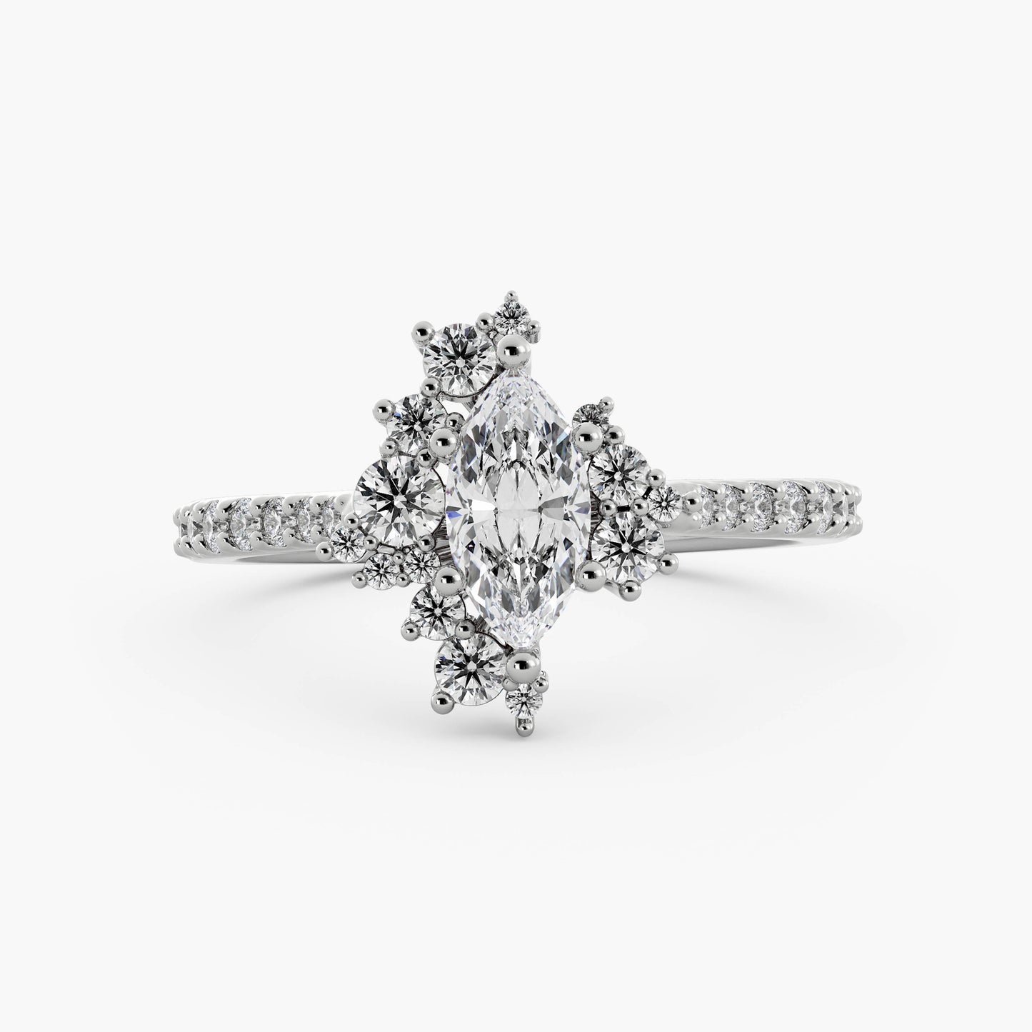 Avery - 14K White Gold - Marquise - Natural Diamond