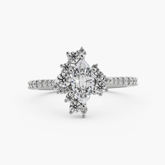 Avery - 14K White Gold - Marquise - Natural Diamond