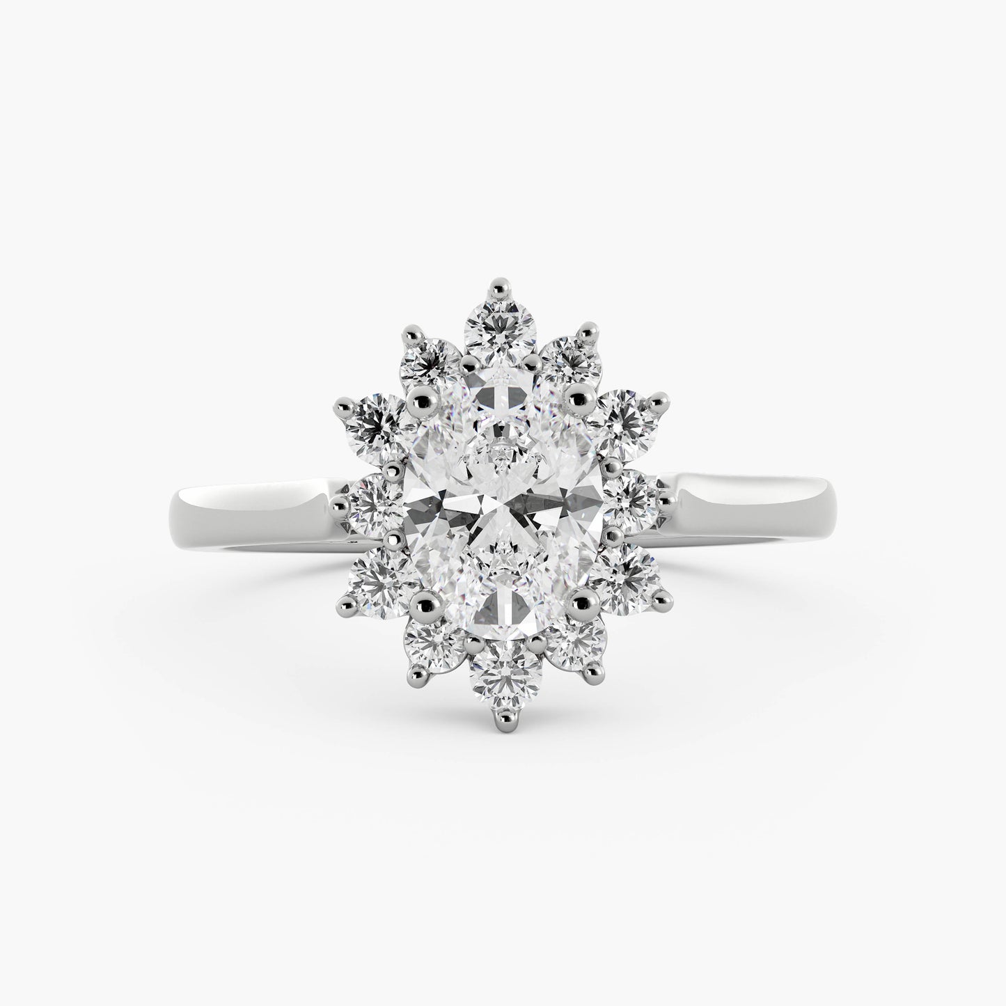 Wren - 14K White Gold - Oval - Lab Diamond