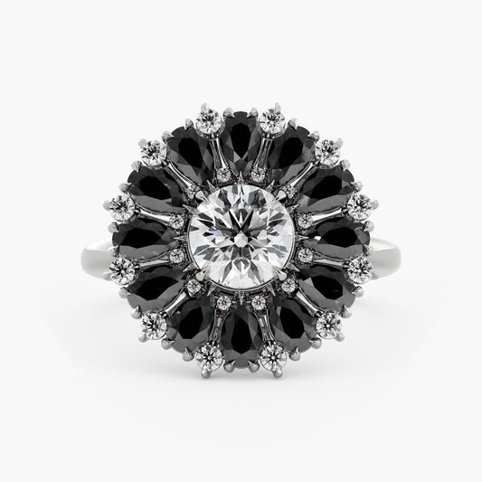 Winona - 14K White Gold - Round - Natural Diamond