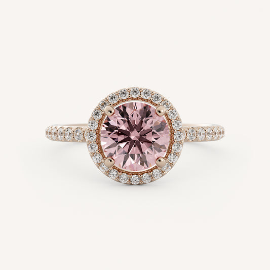 Beatrice - 14K Rose Gold - Round - Natural Diamond