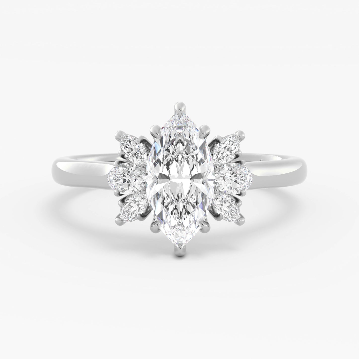 Bowie - 14K White Gold - Lab Diamond - Marquise