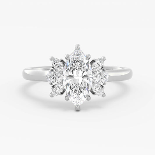 Bowie - 14K White Gold - Lab Diamond - Marquise