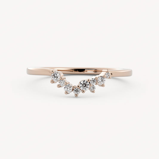 Aries Band - 14K Rose Gold - Lab Diamond