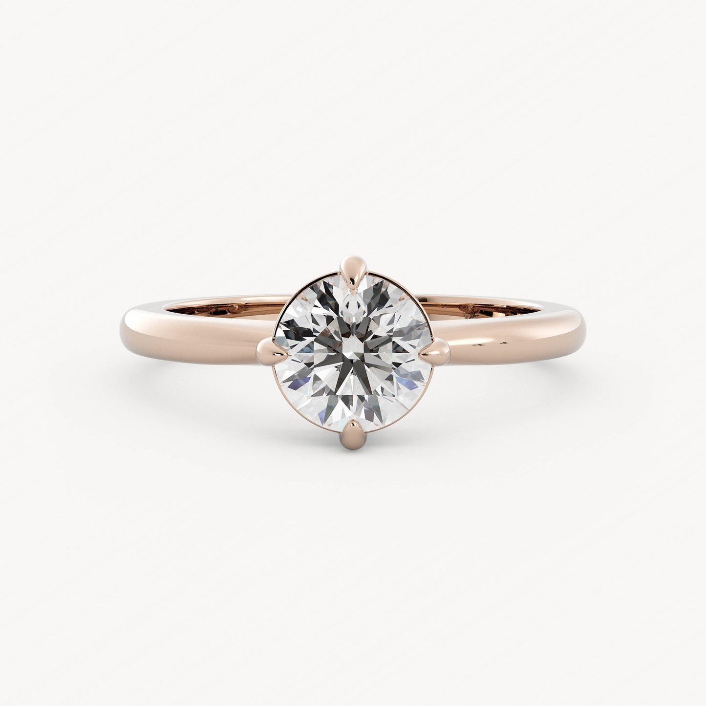 Bennett - 14K Rose Gold - Round