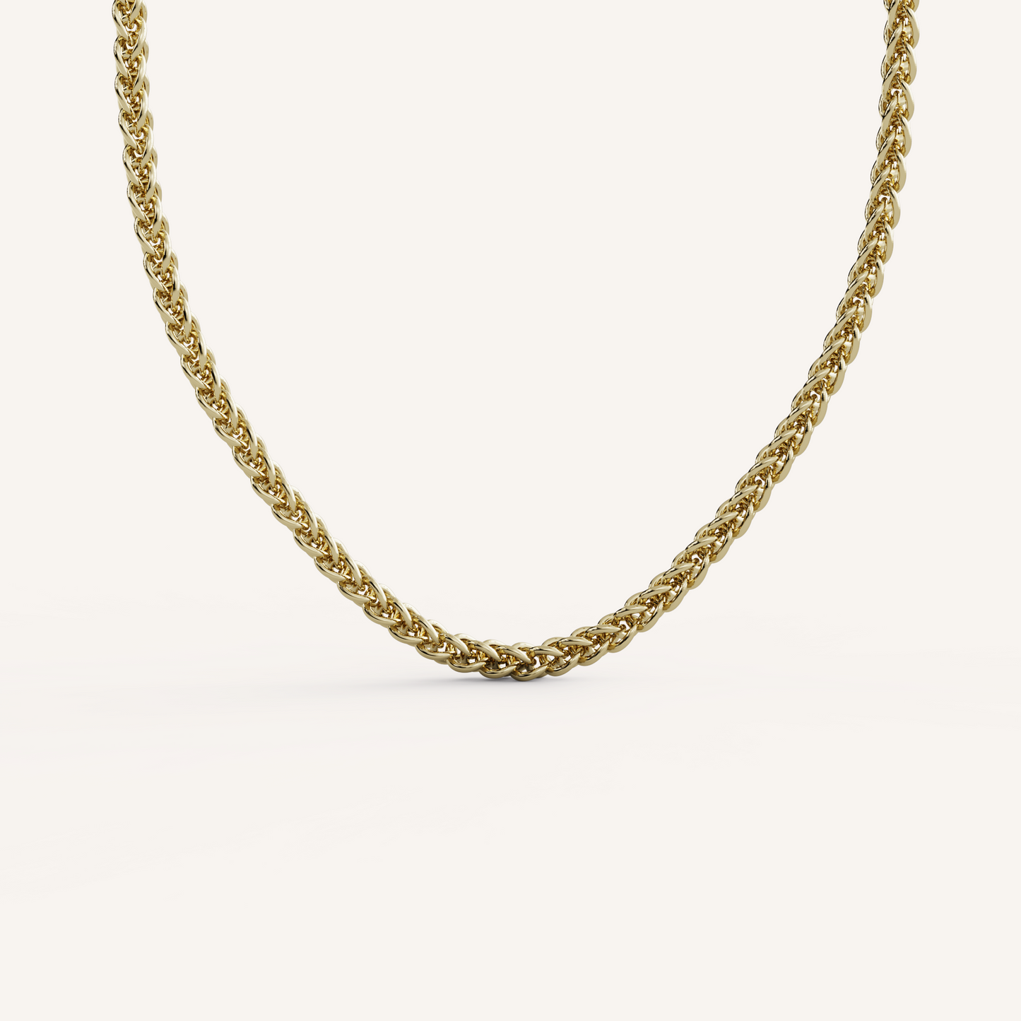 Wheat Chain - 14K Yellow Gold - 2.1mm - 24 Inch