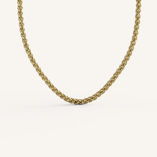 Wheat Chain - 14K Yellow Gold - 2.1mm - 22 Inch