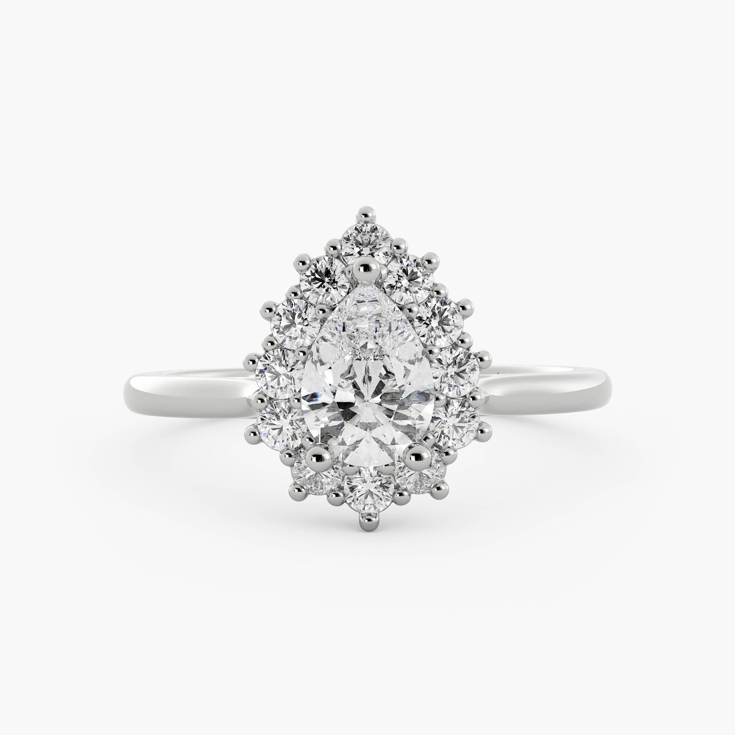 Addie - 14K White Gold - Pear - Lab Diamond