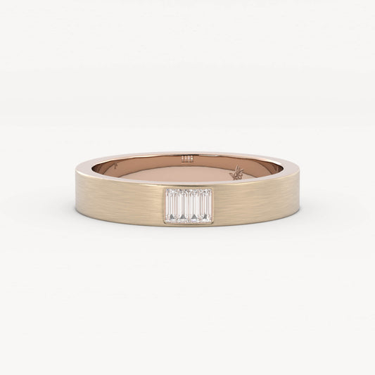 Bench - 14K Rose Gold - Lab Diamond - Satin - 4.5