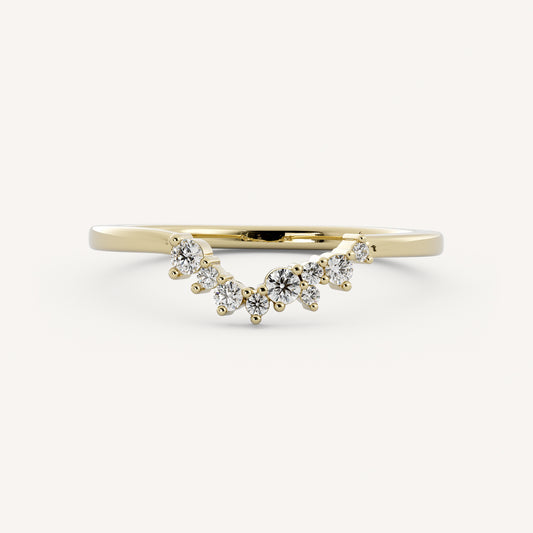 Aries Band - 14K Yellow Gold - Natural Diamond