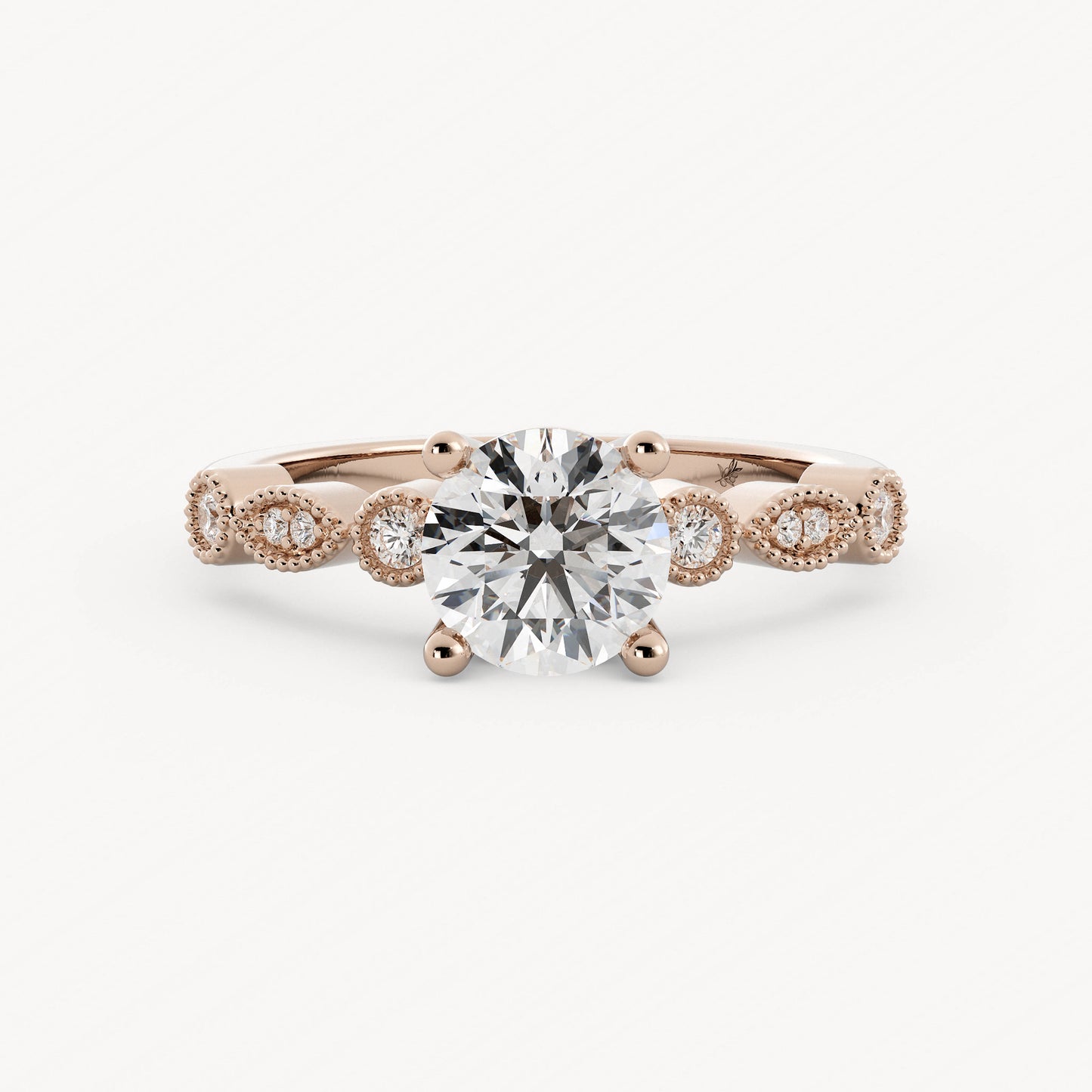 Addison - 14K Rose Gold - Round - Lab Diamond