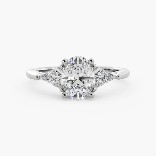 Arbor - 14K White Gold - Oval - Lab Diamond