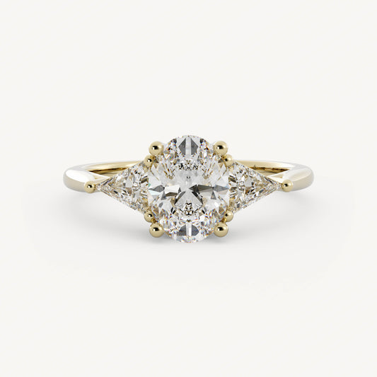 Arbor - 14K Yellow Gold - Oval - Lab Diamond