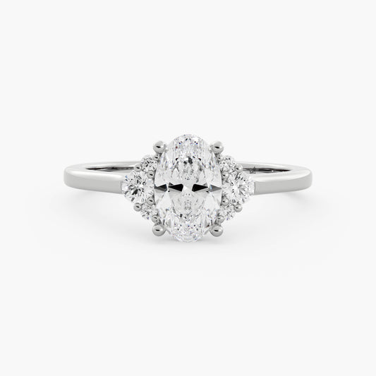 Blair - 14K White Gold - Oval - Natural Diamond