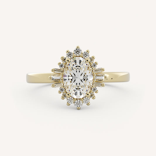 Winslow - 14K Yellow Gold - Oval - Natural Diamond