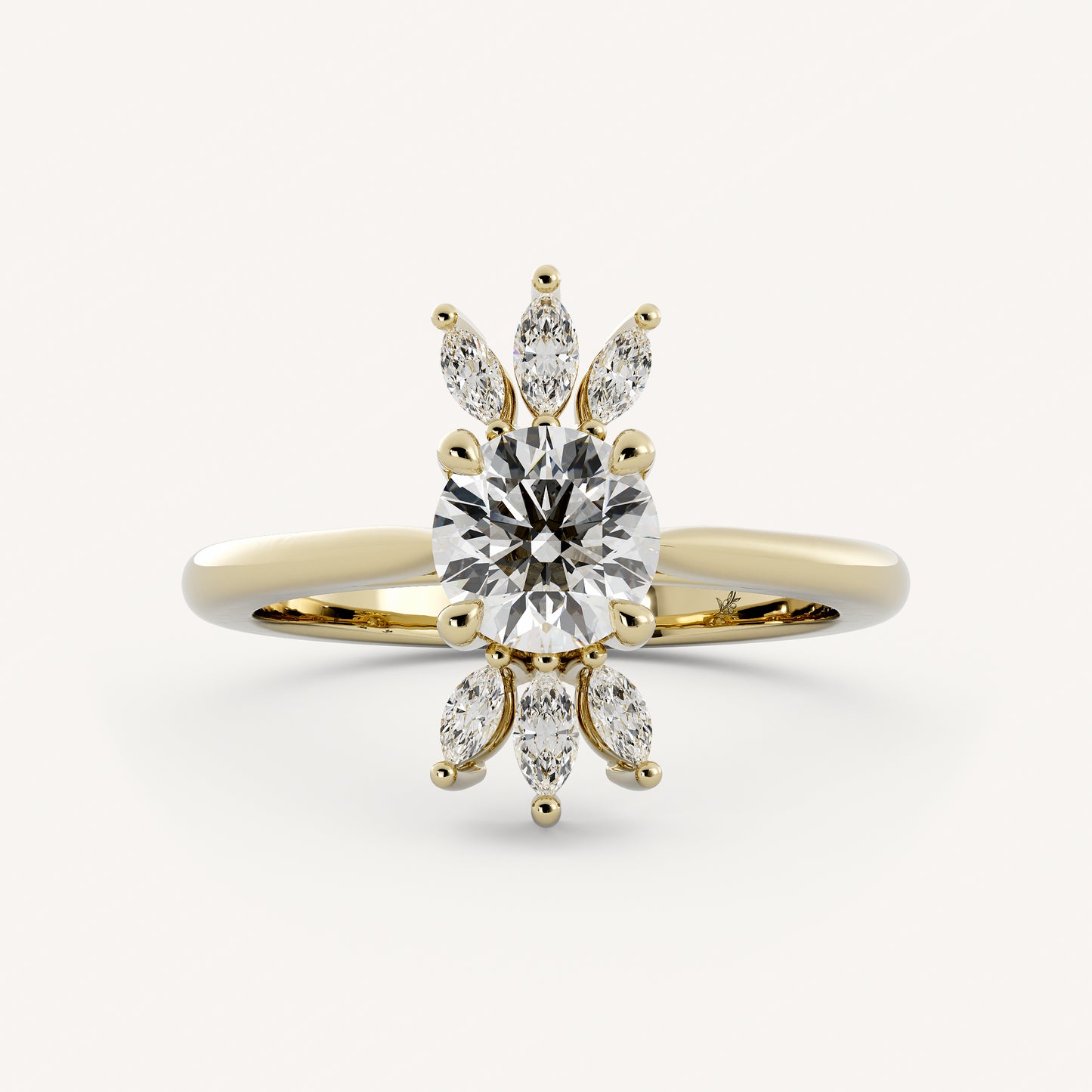 Winslet - 14K Yellow Gold - Round - Lab Diamond