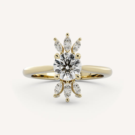 Winslet - 14K Yellow Gold - Round - Lab Diamond