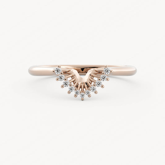 Windsor Band - 14K Rose Gold - Lab Diamond