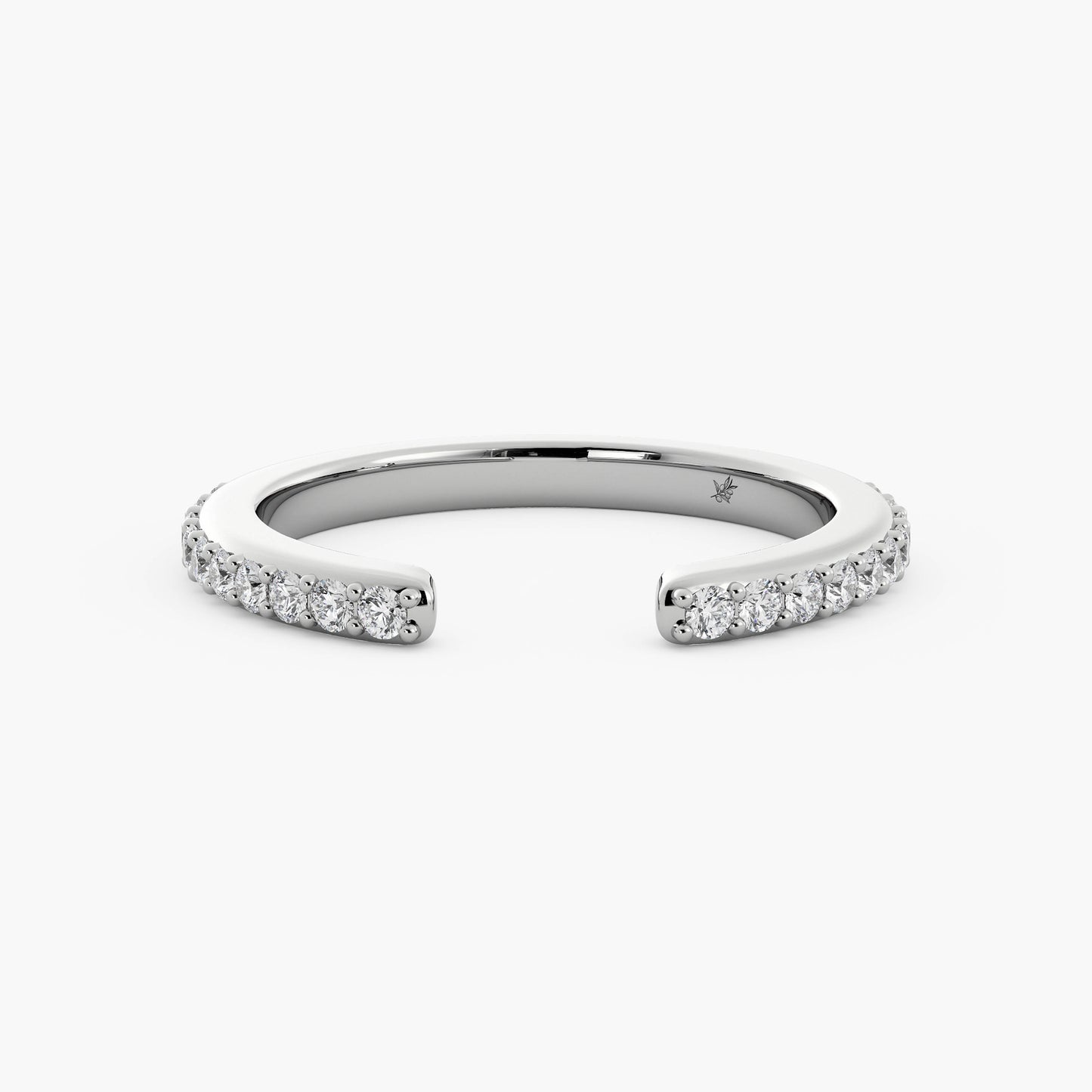 Classic Gap - 14K White Gold - Straight - 1.5mm - Natural Diamond