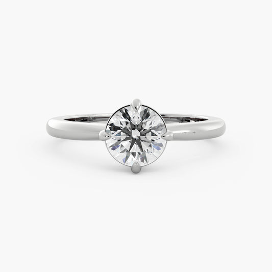 Bennett - 14K White Gold - Round