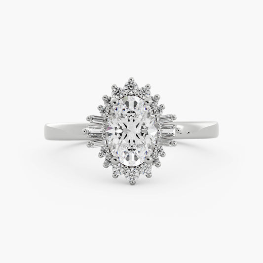 Winslow - 14K White Gold - Oval - Natural Diamond