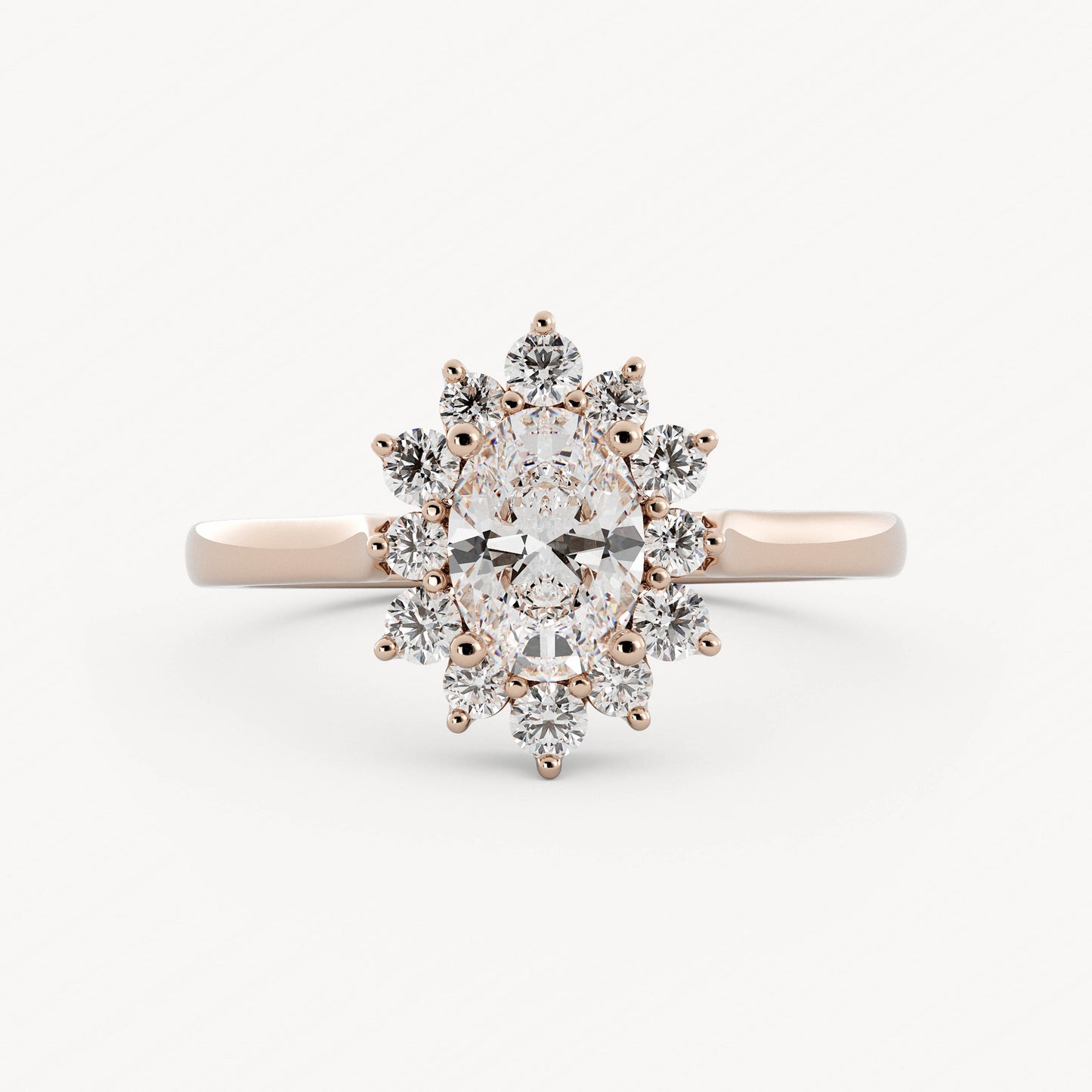 Wren - 14K Rose Gold - Oval - Lab Diamond