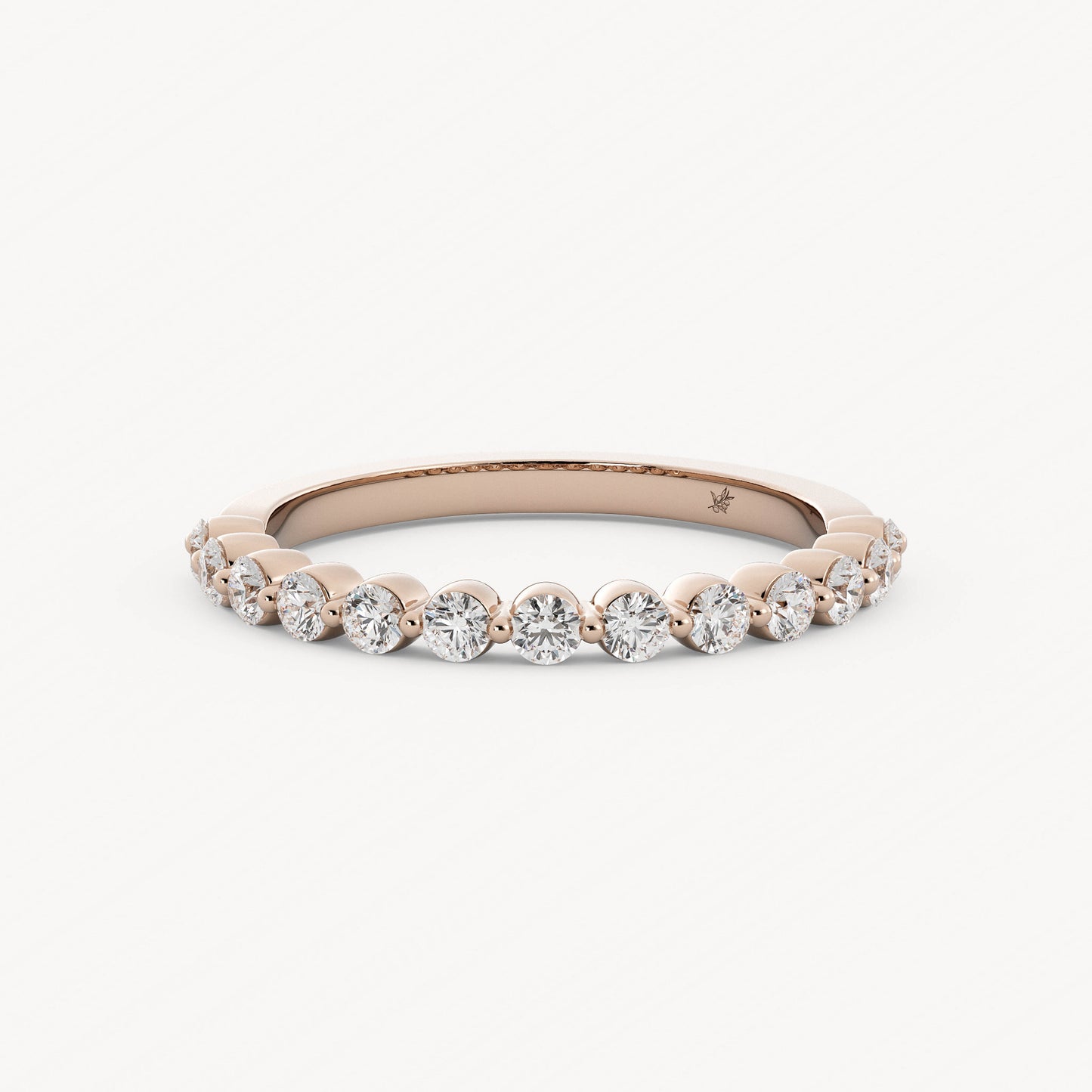Dotty Half - 14K Rose Gold - Natural Diamond - 2.0mm