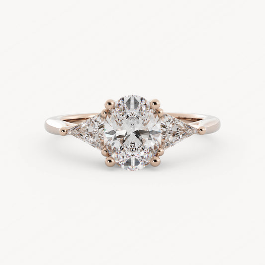 Arbor - 14K Rose Gold - Oval - Lab Diamond