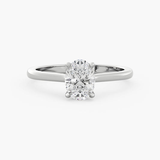 Adaline - 14K White Gold - Oval