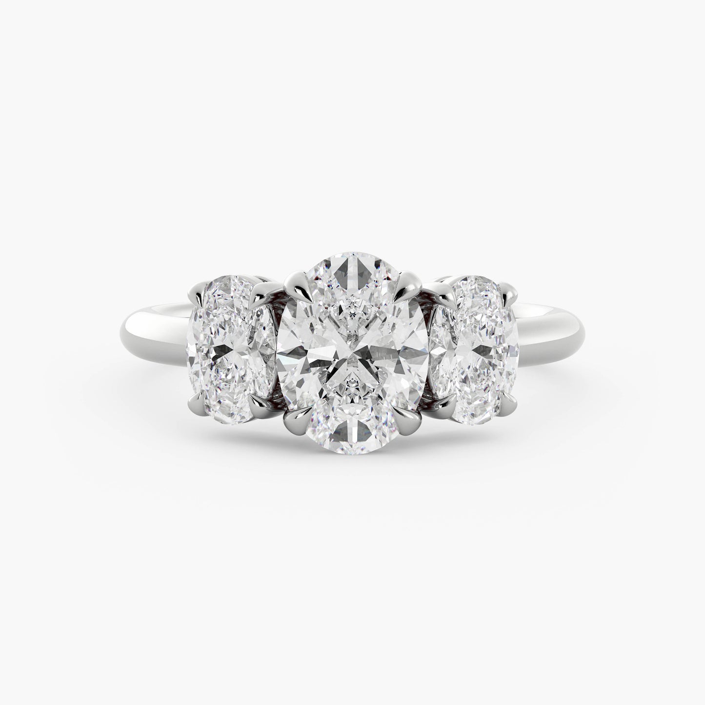 Cicely - 14K White Gold - Oval - Natural Diamond