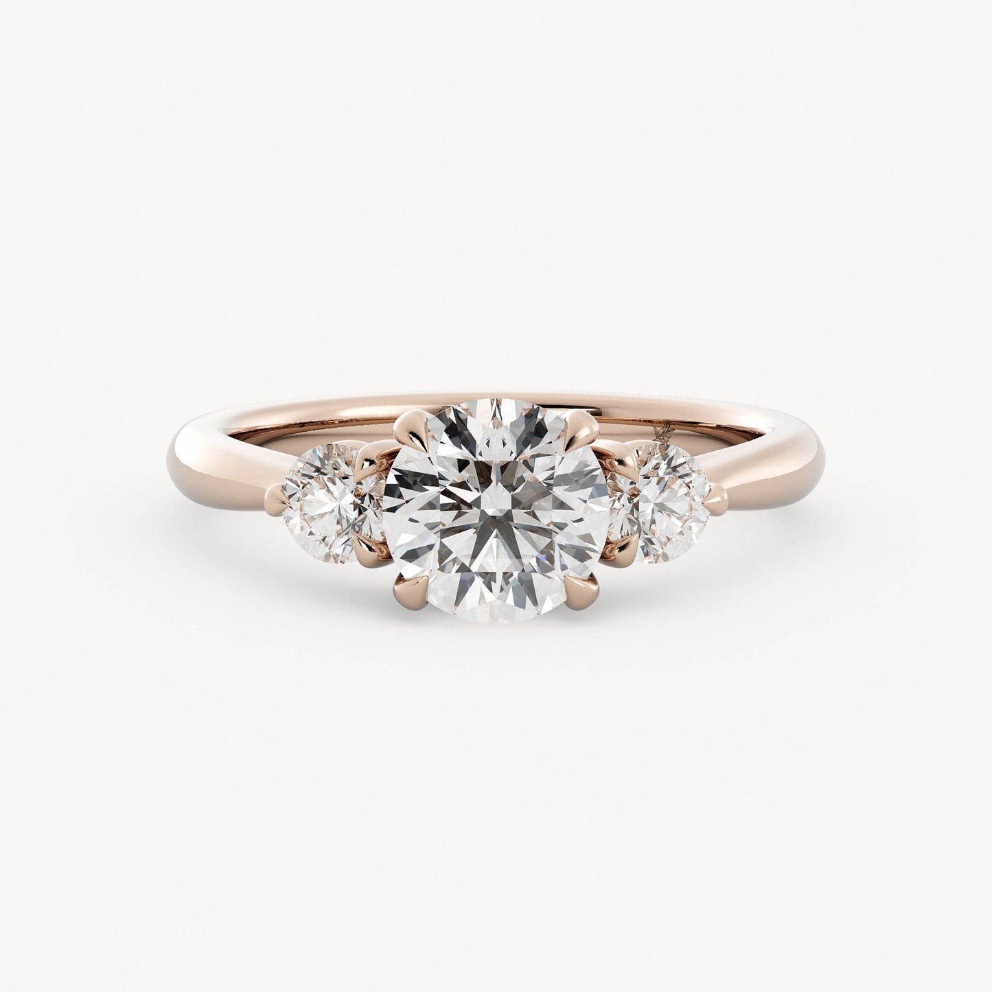 Abby - 14K Rose Gold - Round - Lab Diamond