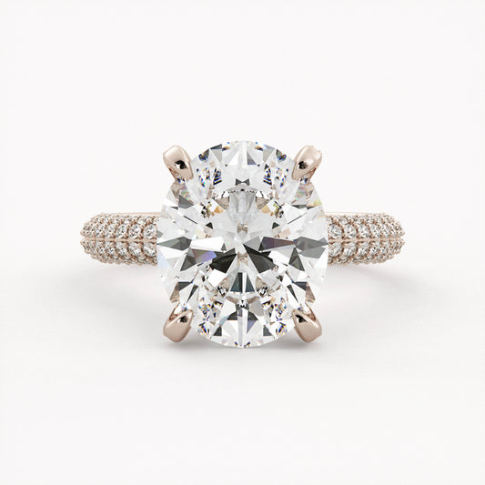 Allie - 14K Rose Gold - Lab Diamond - Oval