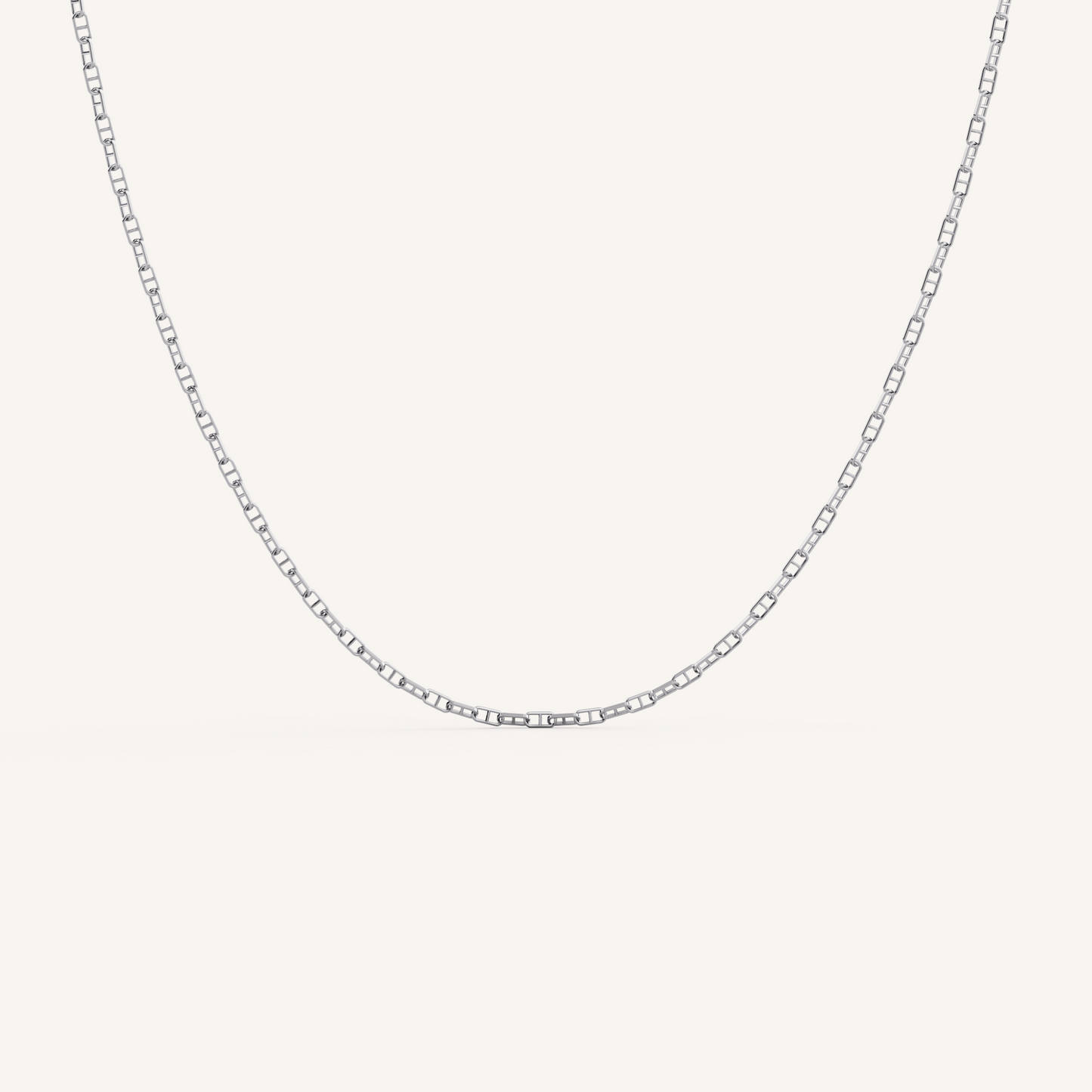 Anchor Chain - 14K White Gold - 1.7mm - 16 Inch