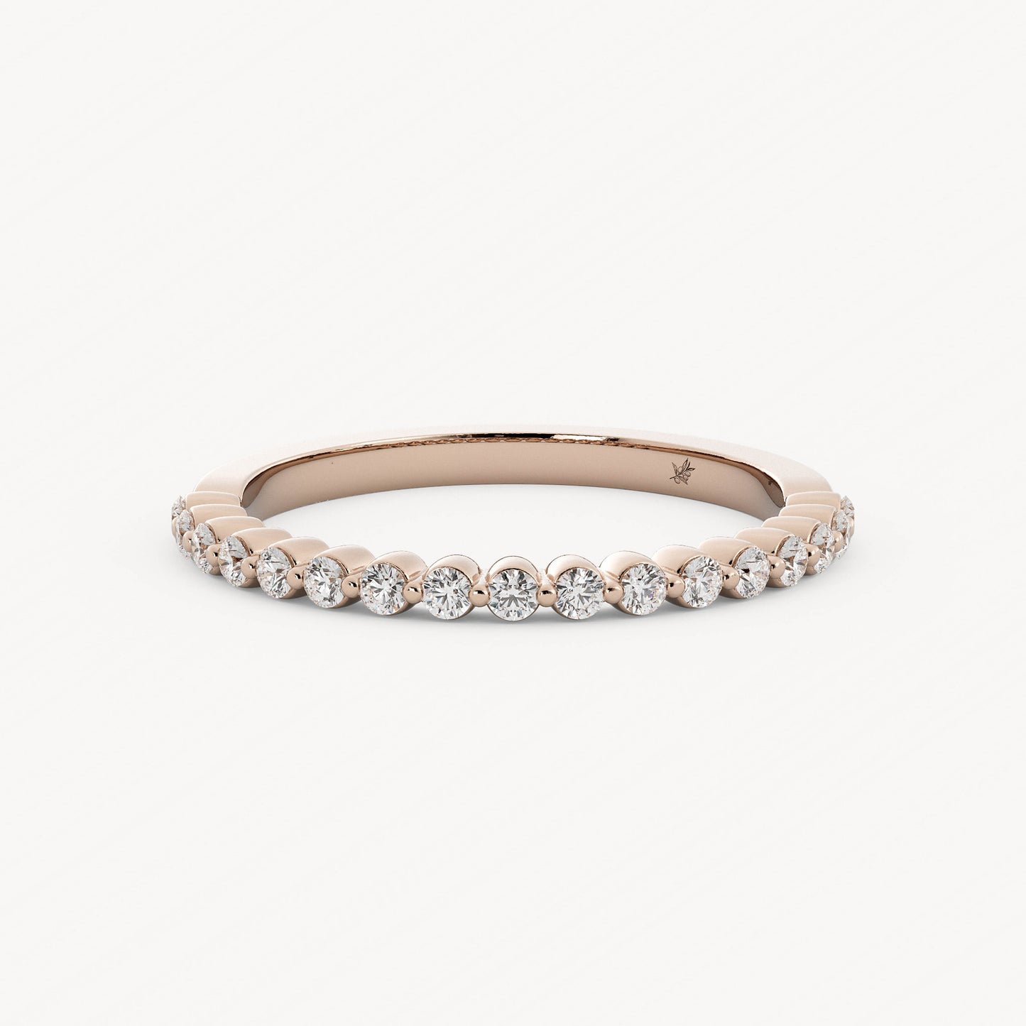 Dotty Half - 14K Rose Gold - Natural Diamond - 1.5mm