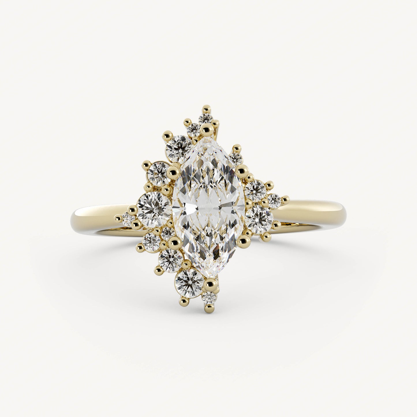 Austin - 14K Yellow Gold - Marquise - Natural Diamond