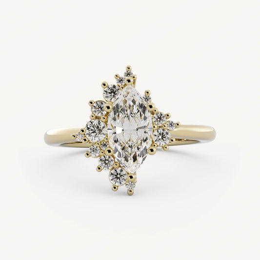 Austin - 14K Yellow Gold - Marquise - Lab Diamond