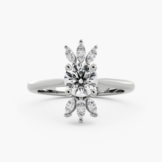 Winslet - 14K White Gold - Round - Lab Diamond