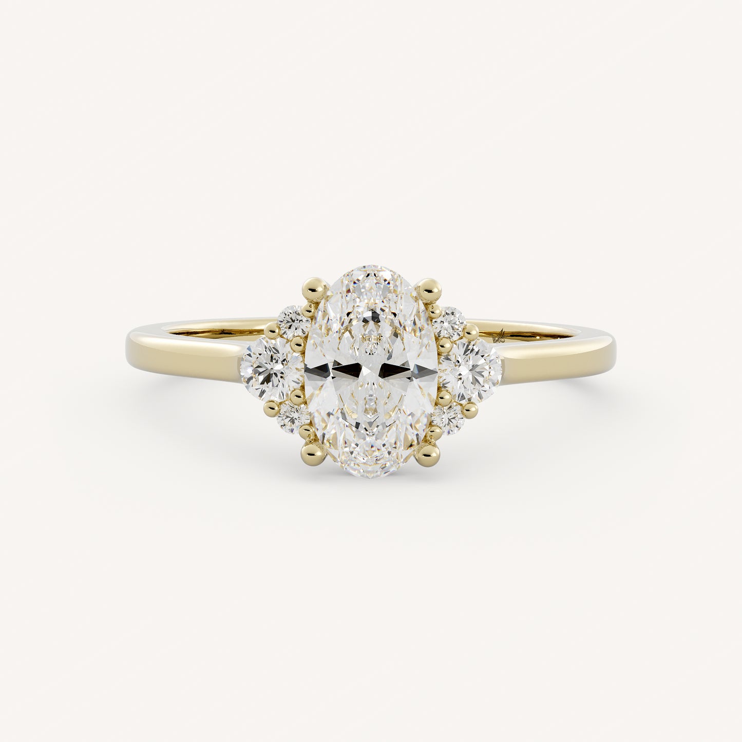 Blair - 14K Yellow Gold - Oval - Natural Diamond