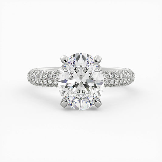 Allie - 14K White Gold - Lab Diamond - Oval