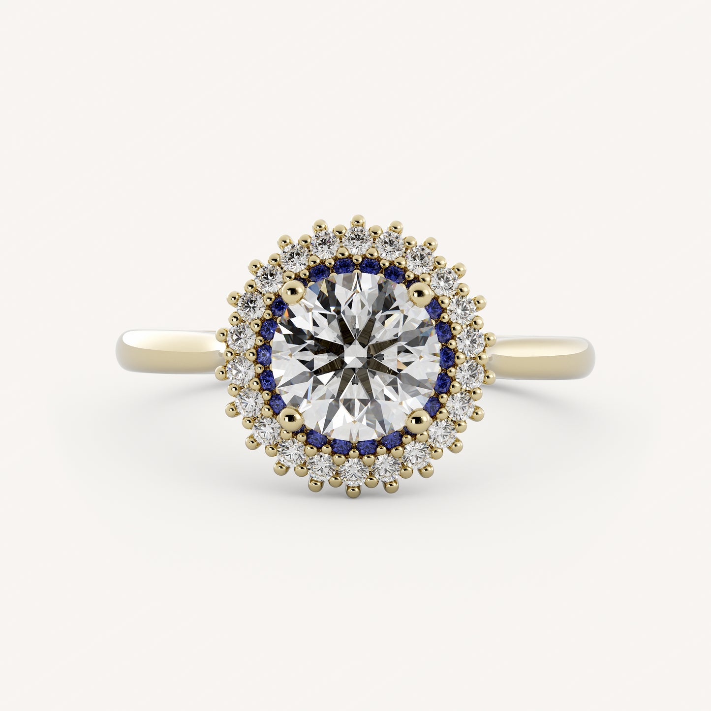 Willa - 14K Yellow Gold - Round - Natural Diamond