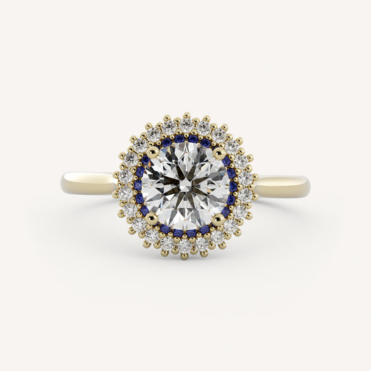 Willa - 14K Yellow Gold - Round - Natural Diamond