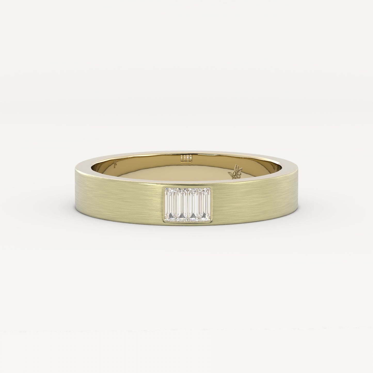 Bench - 14K Yellow Gold - Lab Diamond - Satin - 6.25