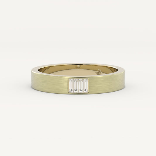 Bench - 14K Yellow Gold - Lab Diamond - Satin - 6.25