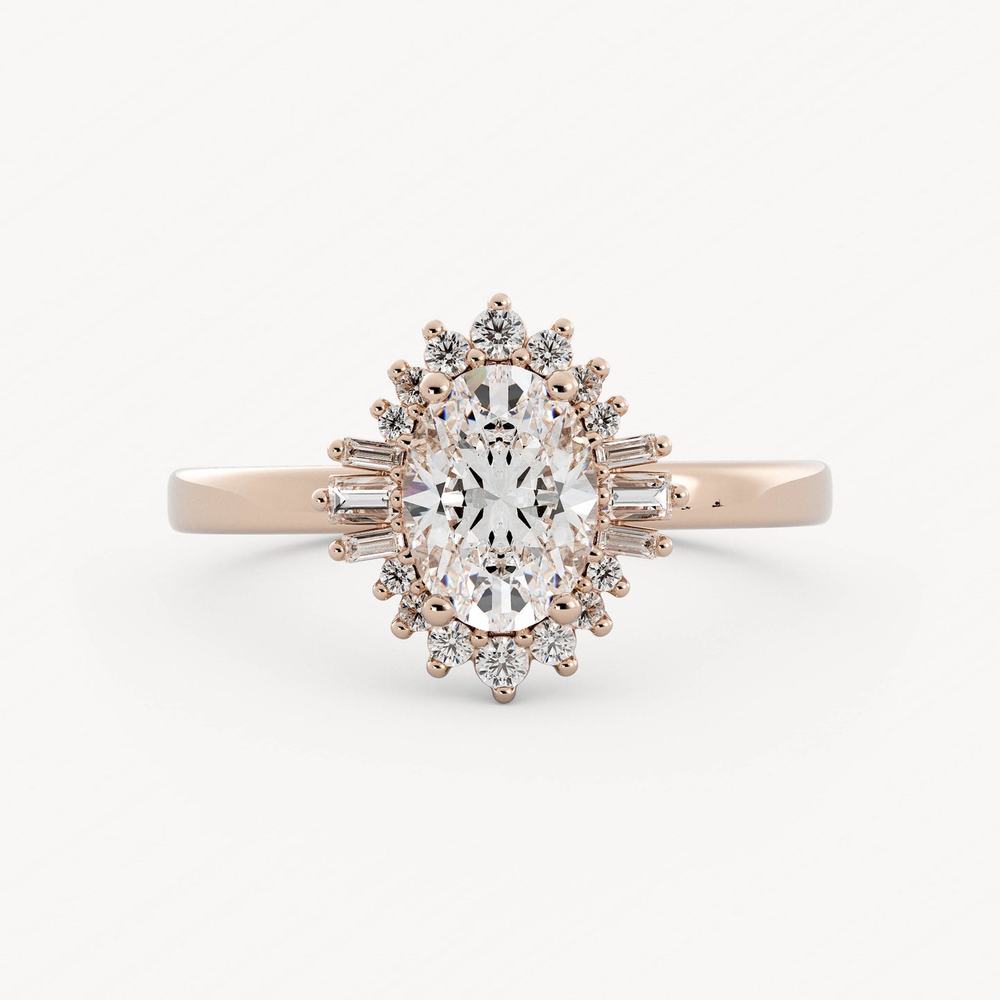 Winslow - 14K Rose Gold - Oval - Natural Diamond