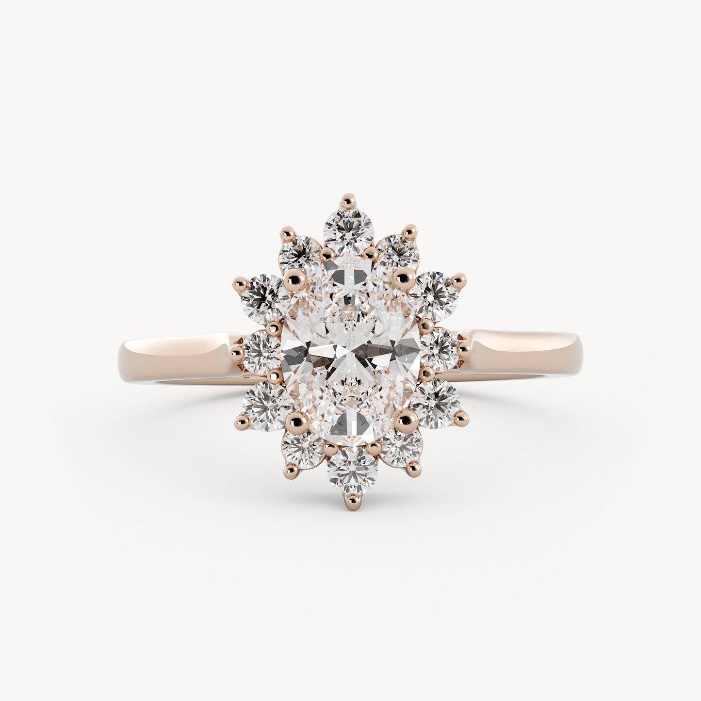 Wren - 14K Rose Gold - Oval - Lab Diamond