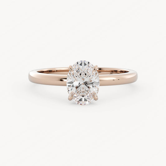 Amelia - 14K Rose Gold - Oval