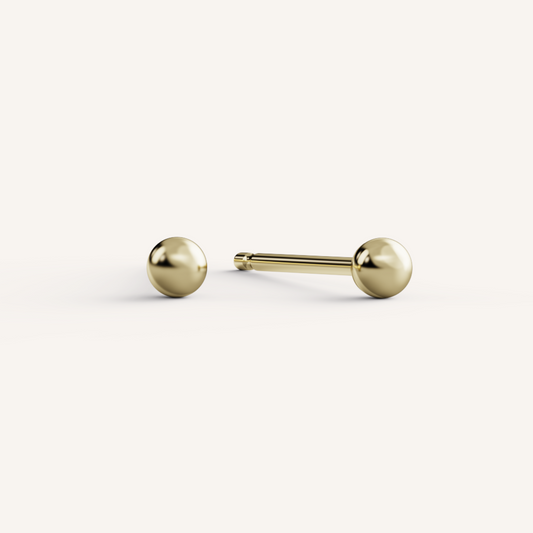 Ball Studs - 14K Yellow Gold