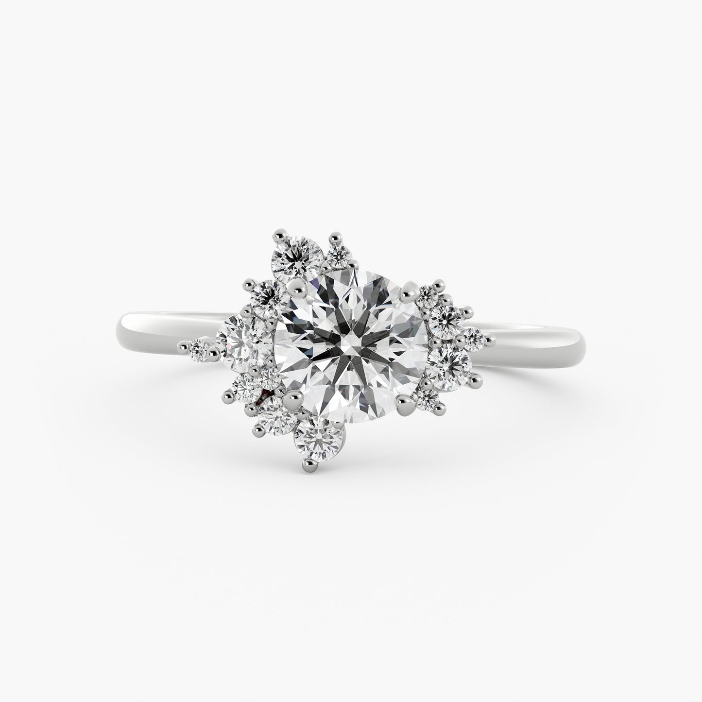 Aries - 14K White Gold - Round - Lab Diamond